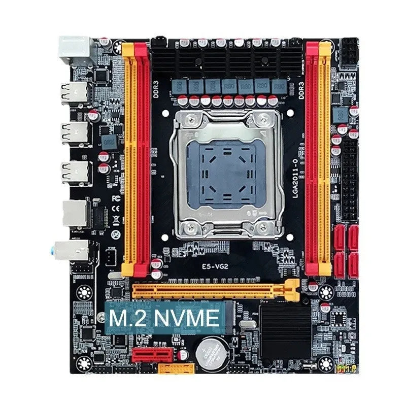 LGA 2011 MicroATX motherboard with four DDR3 memory slots and M.2 interface
