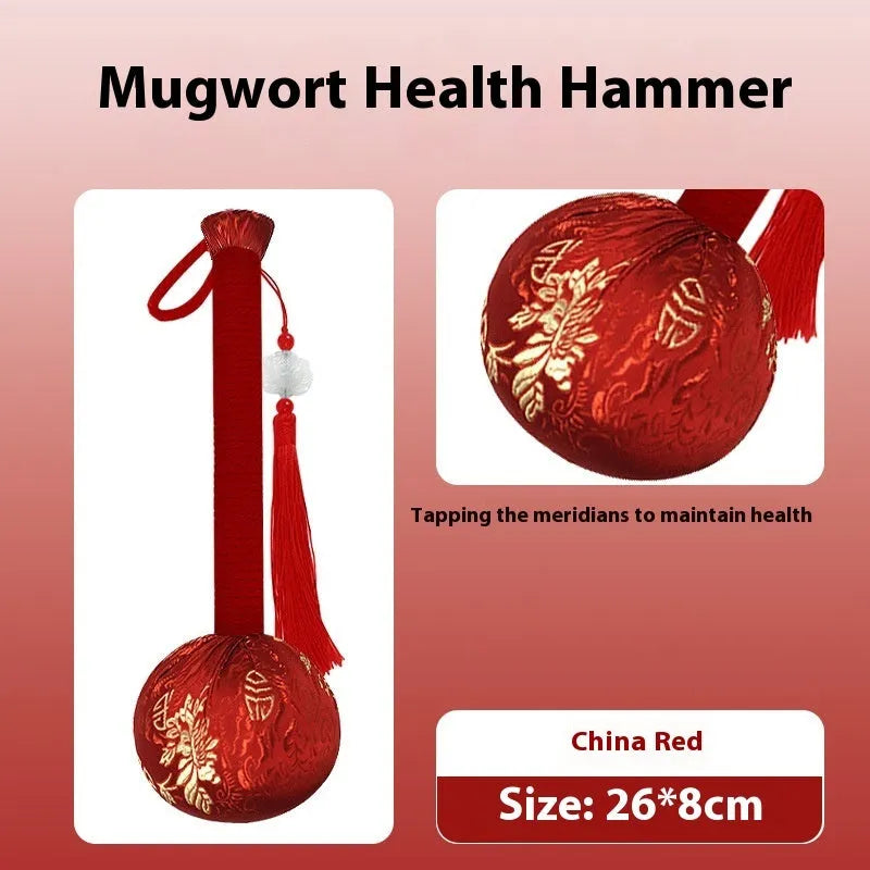 Argy wormwood health massage hammer with canvas cover, available in 26cm or 31cm sizes