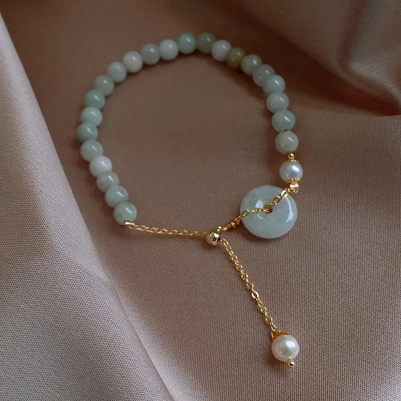 Baroque freshwater pearl bracelet with zircon accents geometric design women's gold colour