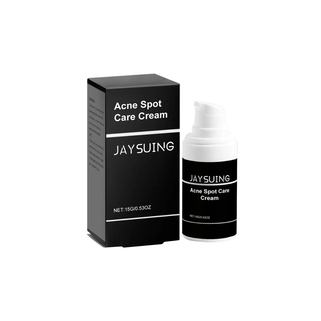 15g container of acne removing face cream with mint leaf, tea tree oil, and aloe ingredients