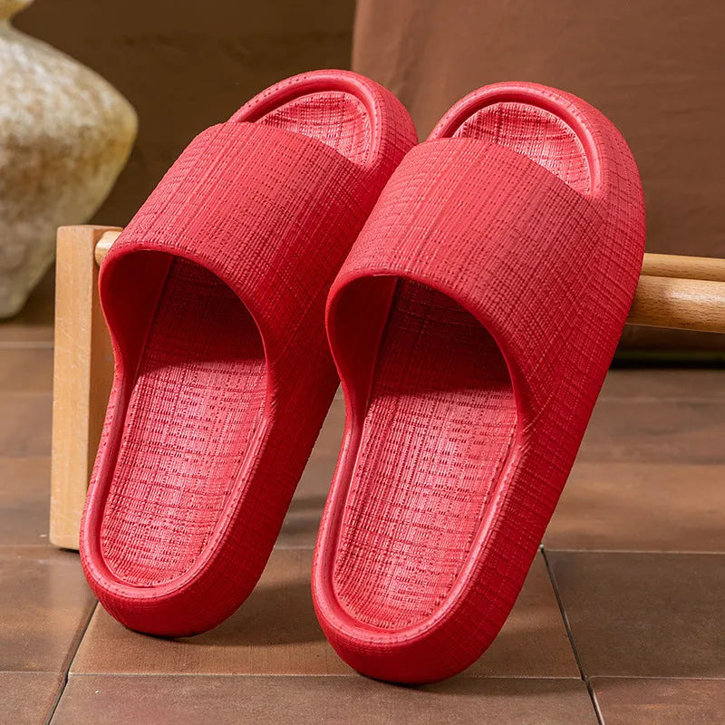 Adult unisex EVA non-slip toe ring slippers in five colours with injection-moulded sole