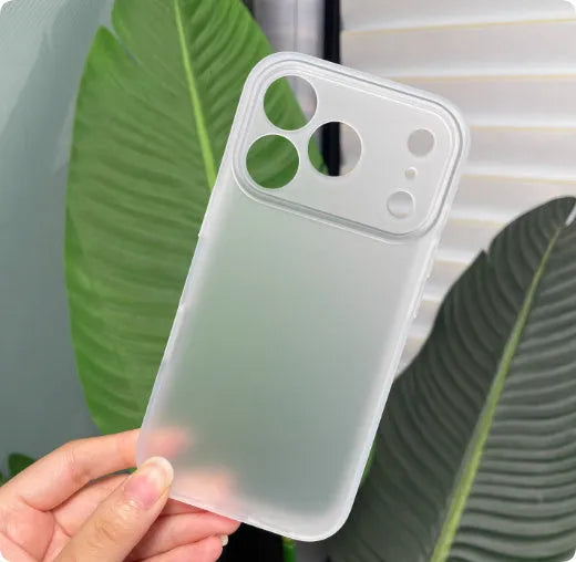 Magnetic anti-fall phone case with knight skin feel finish for iPhone 17 in transparent black