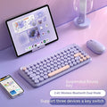 Star Twilight Violet three-mode wireless Bluetooth keyboard and mouse set with 2.4G and dual Bluetooth