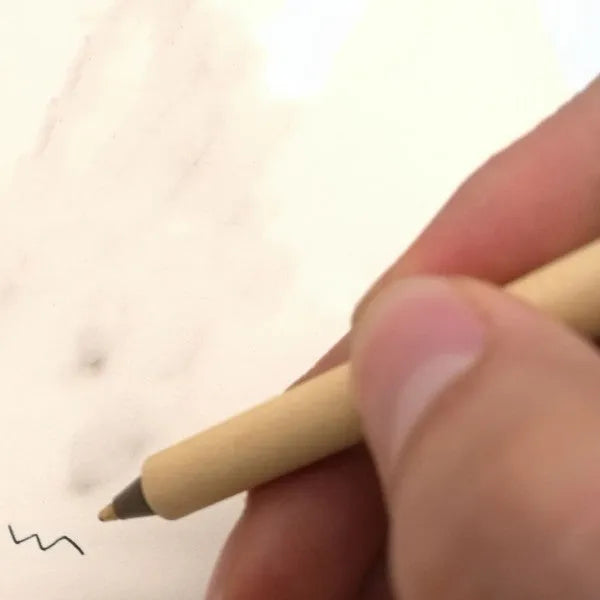 Eco-friendly kraft paper tube ballpoint pen with bullet 1.0mm tip, 15.5cm length