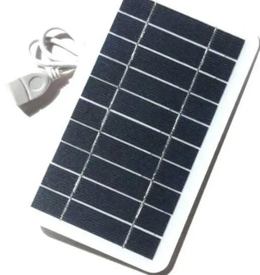 Compact 157x94mm PET solar panel charger with USB cable for device charging