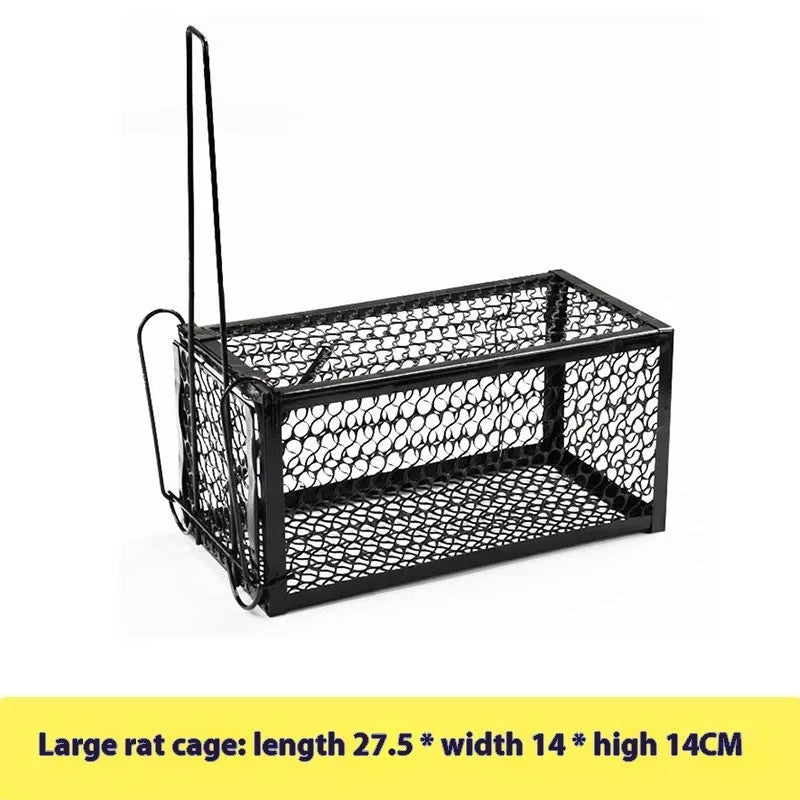Automatic cage-style mouse trap for indoor use.
