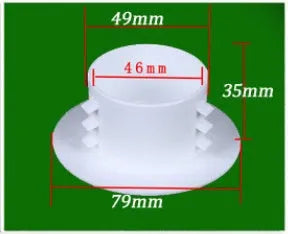 Plastic air conditioning hole cover kit with blocking caps, vent covers, and sealing glue.