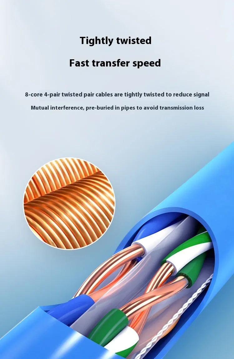 305-metre reel of blue or grey Cat6/Cat6A network cable with oxygen-free copper core
