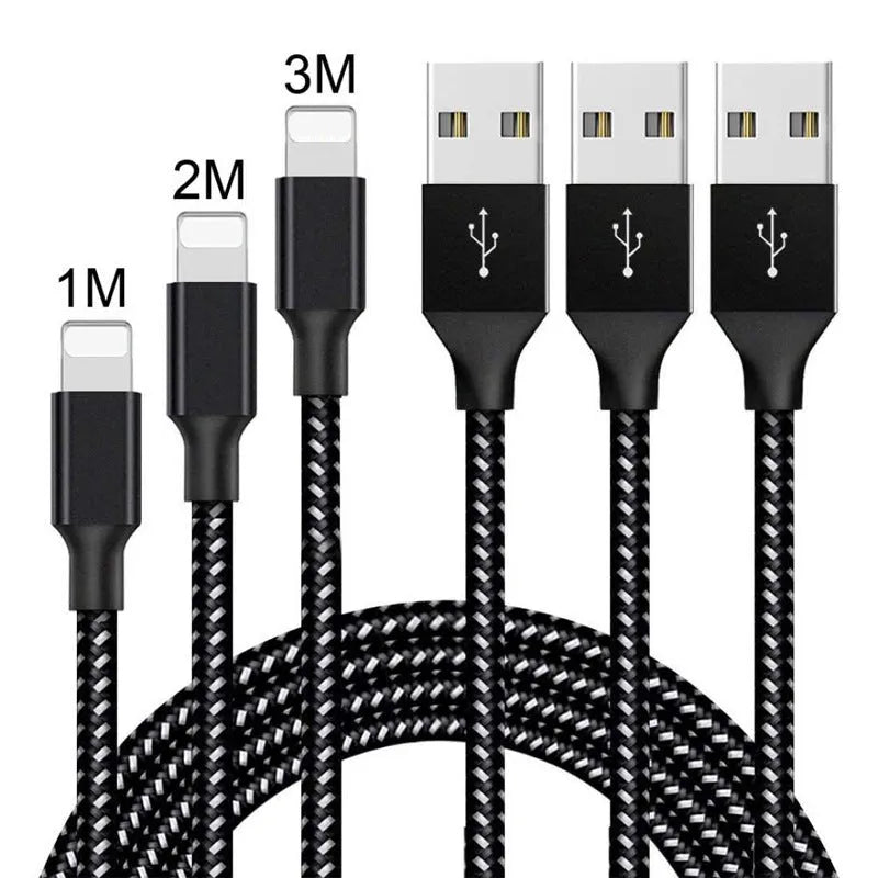 Braided Micro USB fast charging cable for Android phones in black and white.