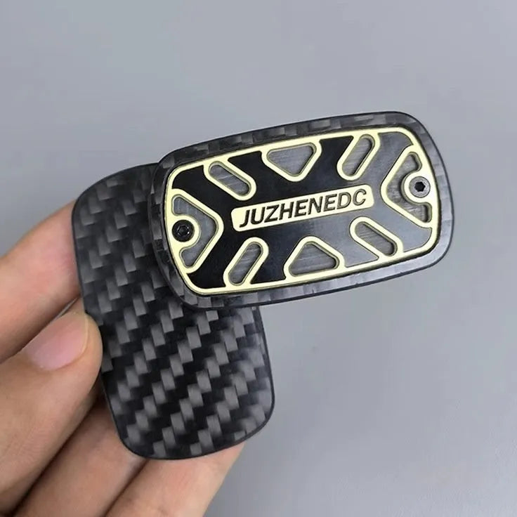 DC Taibao Black Gold fingertip gyro push card decompression toy in copper alloy skull finish