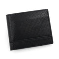 Men's PU leather embossed snake pattern wallet in earth brown with multiple card slots and coin pocket