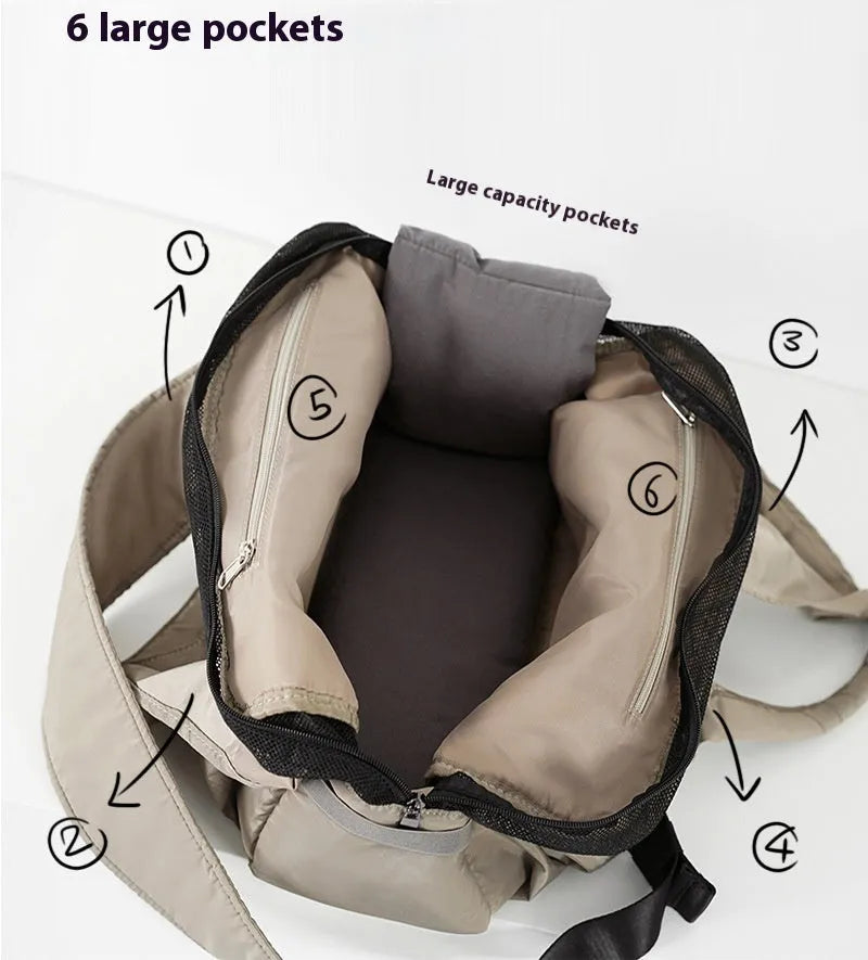 Apricot cloth pet carrier handbag with breathable fabric and carrying straps