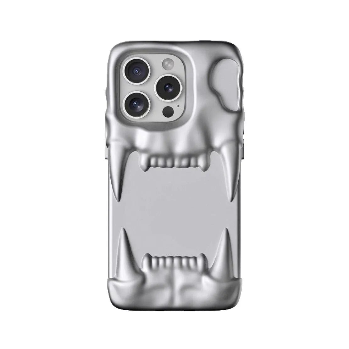 Creative hollow tiger tooth frosted TPU phone case for iPhone, heat dissipation design, multiple colour options