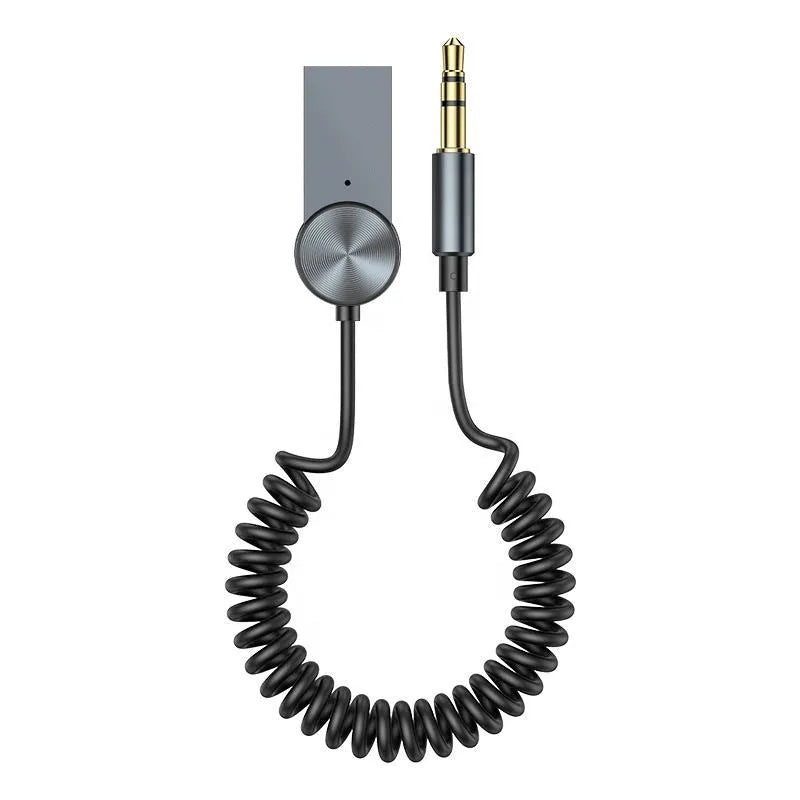 New AUX car Bluetooth sound receiver with aluminium alloy housing and 35-100cm extension cable