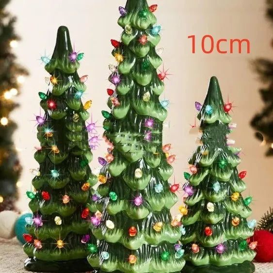 Resin Christmas tree decorations with LED lighting in European style designs
