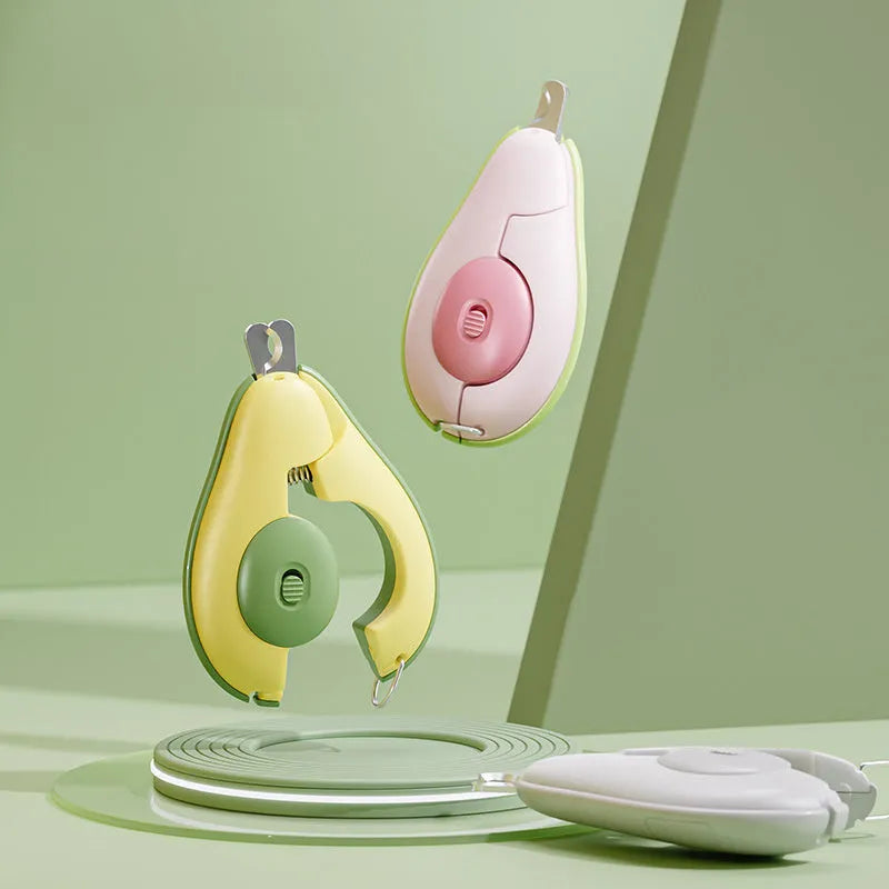 Professional pet nail clipper with LED light for small dogs and cats, in green colour option.