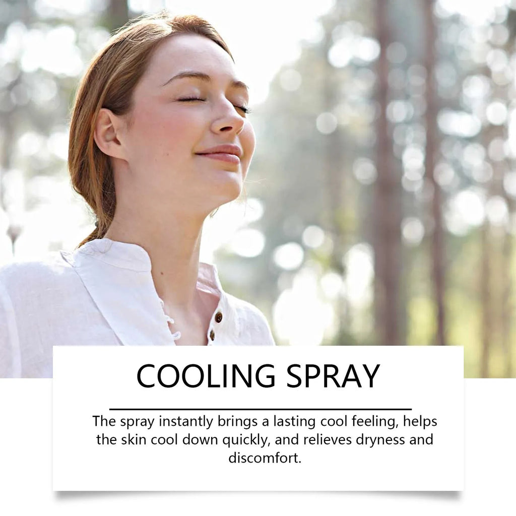 50ml cooling spray bottle with mint extract for outdoor summer use
