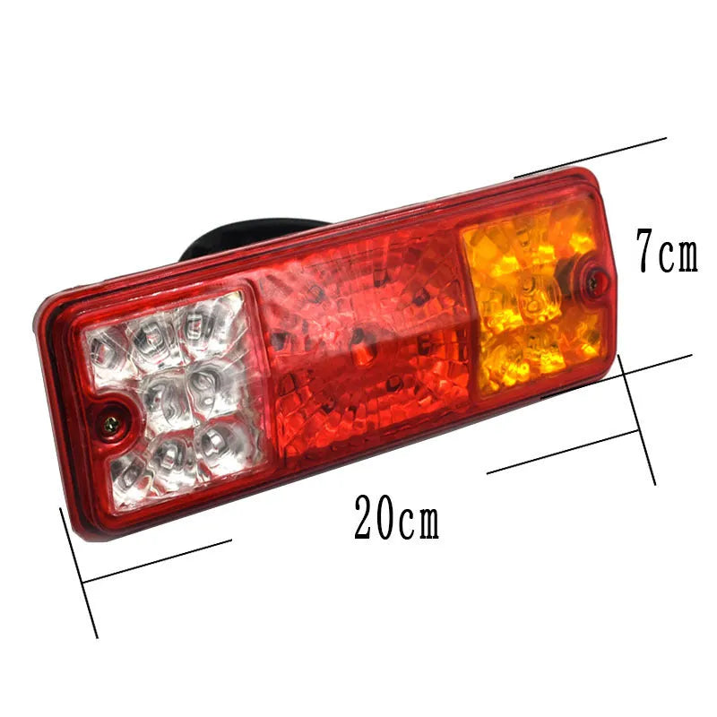 Black integrated shell semi-closed taillight for 12V and 48-60V electric tricycles