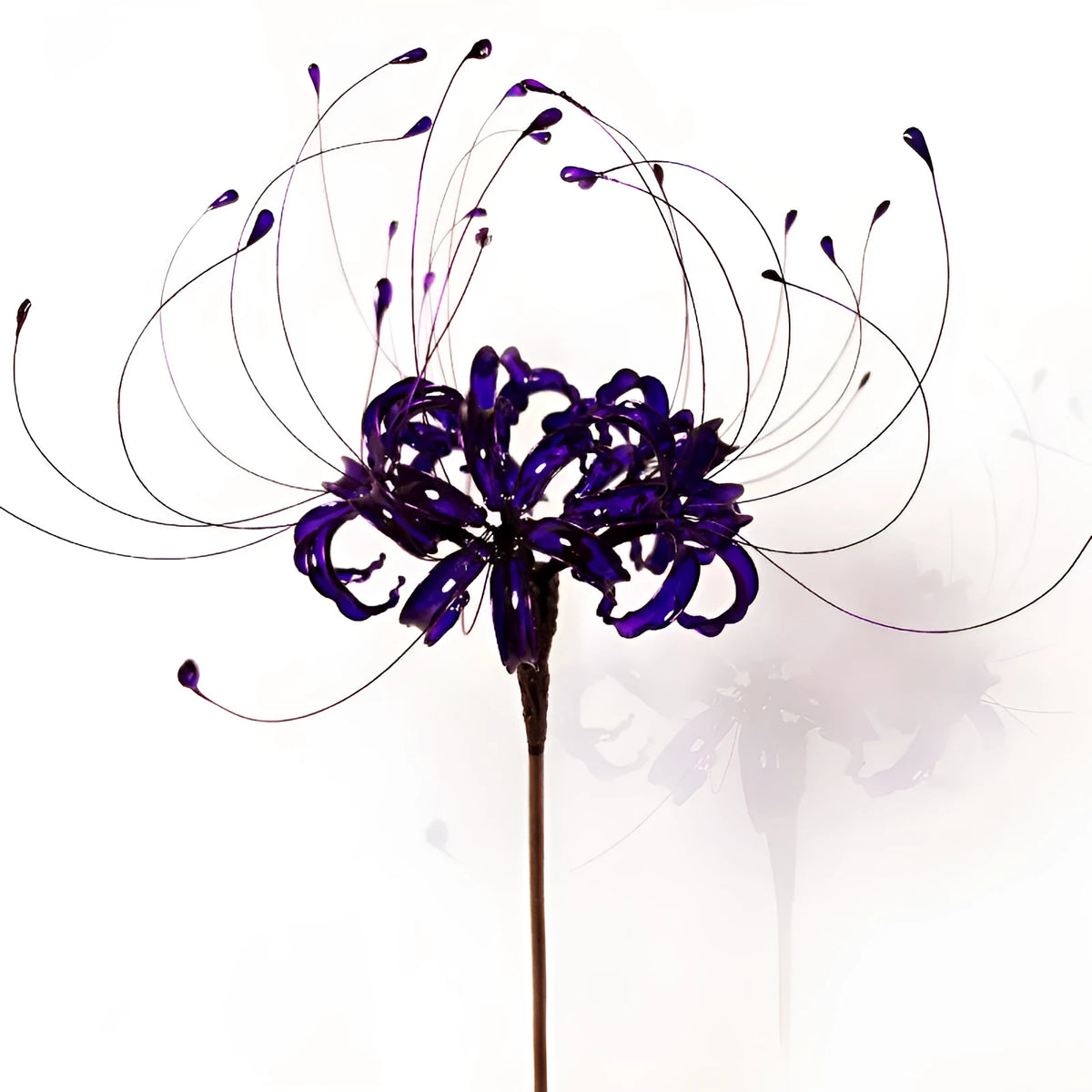 Bi'an creative flower hairpin with 8cm diameter flower and 20cm length clip in black colour