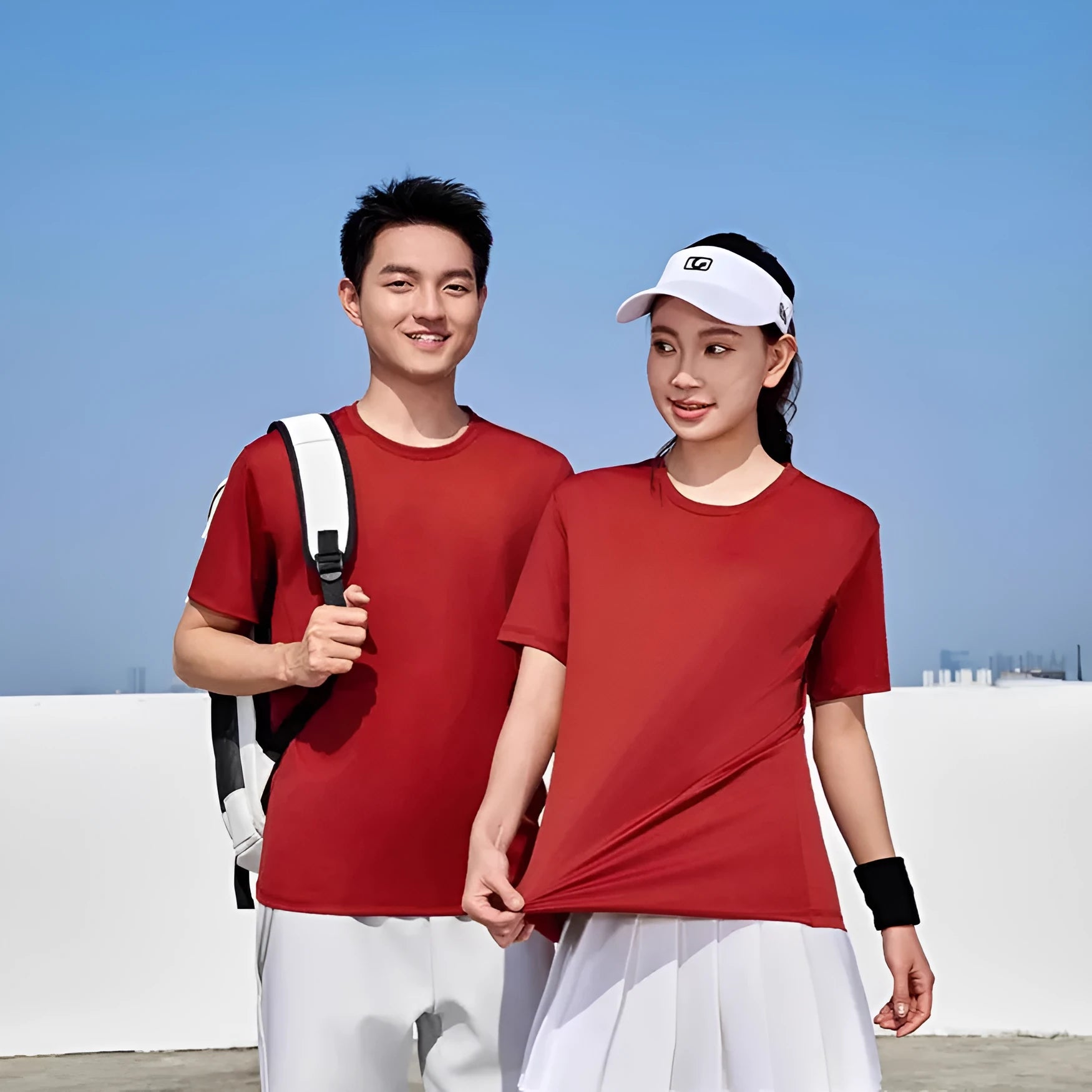 Men's loose-fit polyester sports t-shirt in multiple colour options
