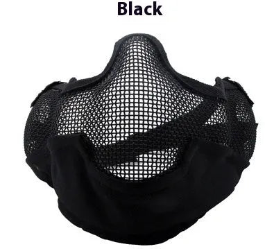 Carbon steel protective face mask with head-mounted design in multiple colour options