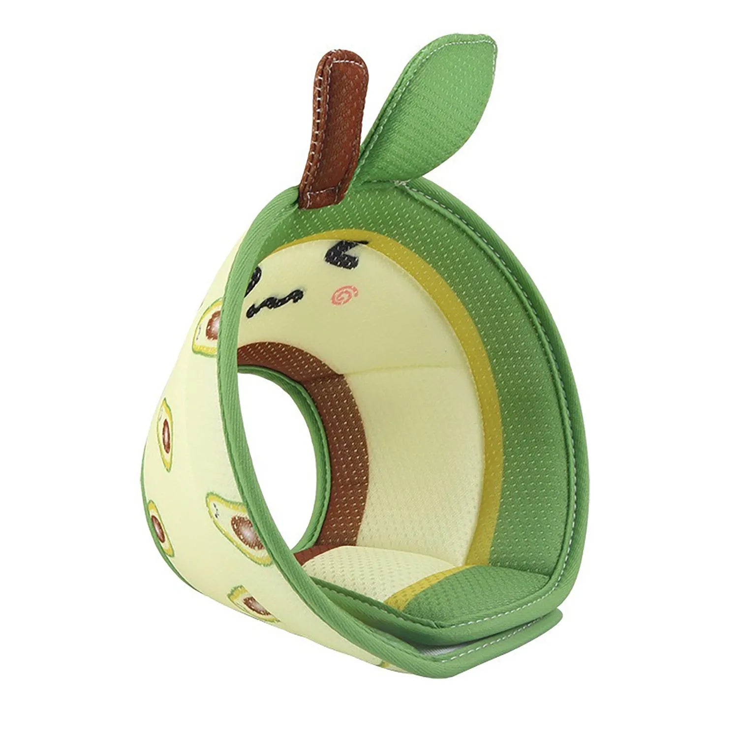 Soft EPE fabric cat recovery collar with adjustable strap and folding edge design
