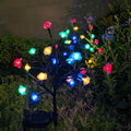 Outdoor solar LED garden ground lamp flower shape IP65 decorative light for pathway and courtyard