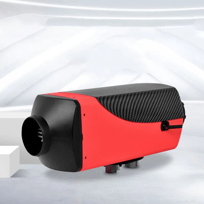 12V 24V diesel air heater kit with fuel tank and components for truck or motorhome installation.