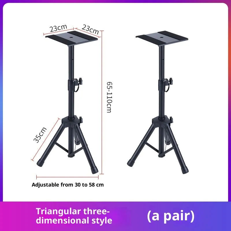 Triangular three-dimensional speaker floor stand for KTV and home listening bookshelf boxes