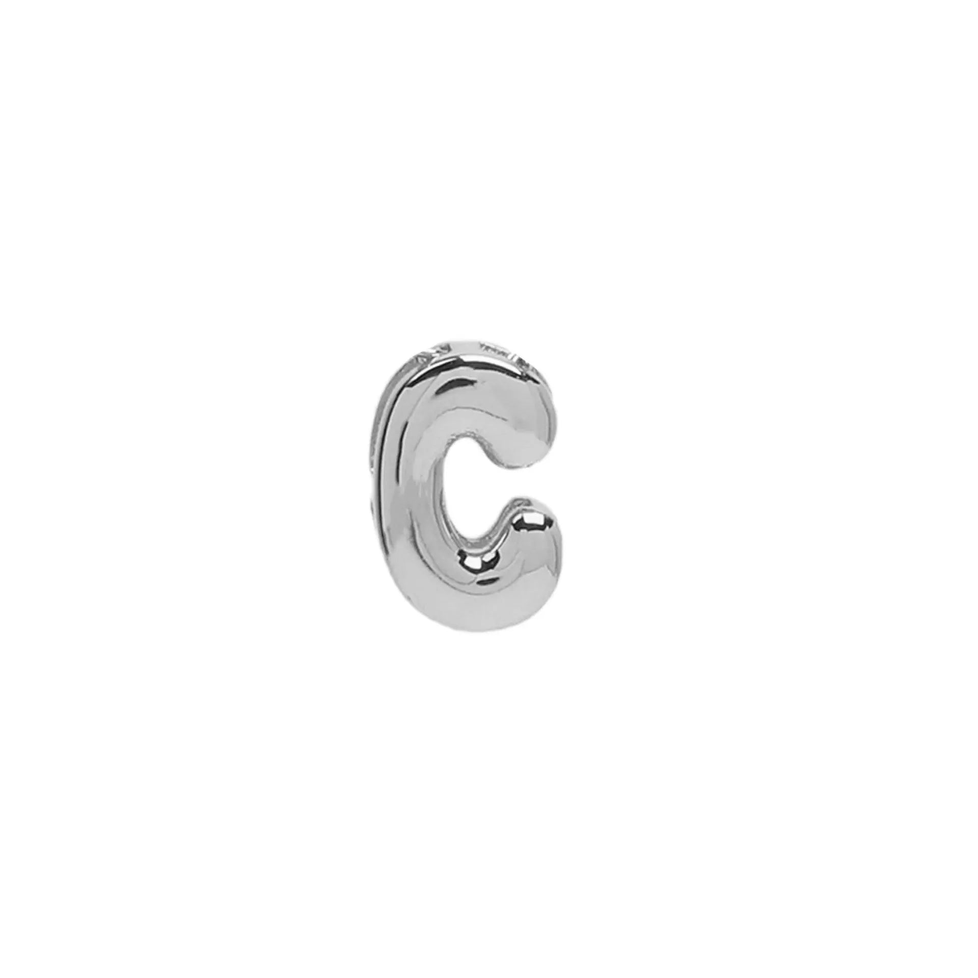 18k electroplated gold DIY letter name bracelet with smooth bubble surface on copper alloy