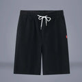 Chinese style solid colour cotton linen cropped summer pants on a hanger