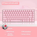 82-key mechanical keyboard with white backlight, metal case, and USB cable