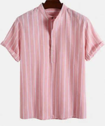 Men's loose fit polo shirt with large printed letters on the front in white, red, black, or dark green.