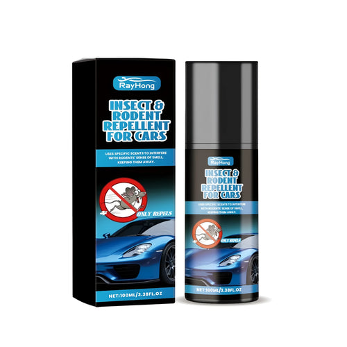 100ml car insect repellent spray with ethanol and menthol formula, trigger spray bottle on car dashboard