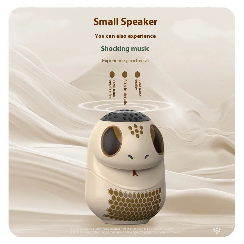 TK900 White portable Bluetooth speaker with built-in handle and card insertion slot