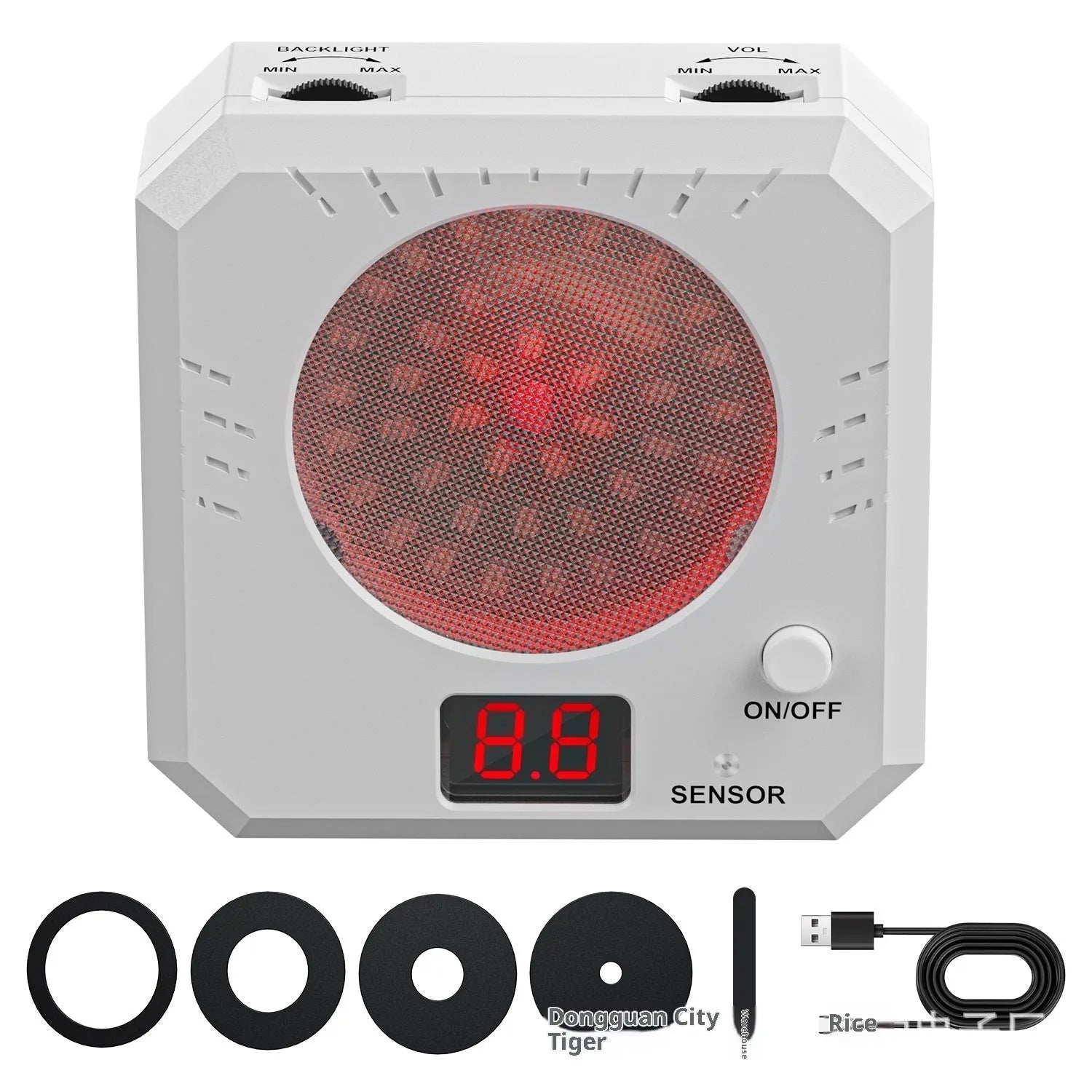 Laser target dry fire training system with infrared counting electronic target on magnetic plate with replaceable rings