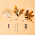 Three steel wire cat toy replacement heads with little flying insects designs