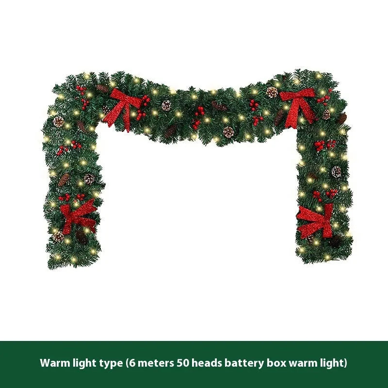 Christmas rattan pine cone bow decorative wreath with bow, PVC construction, European style, for home holiday decoration