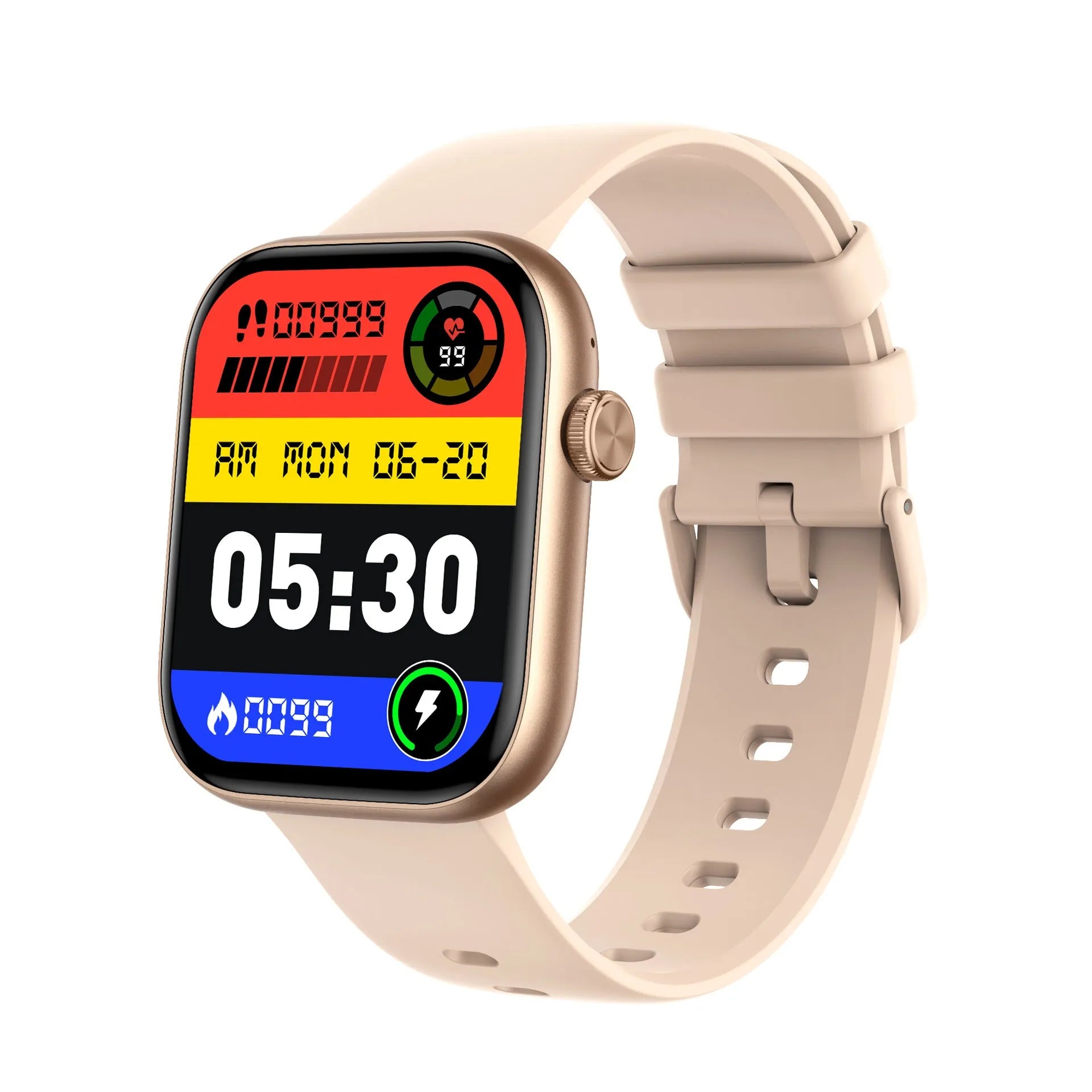 P89 smart watch with full touch screen display and Bluetooth calling in black glue colour