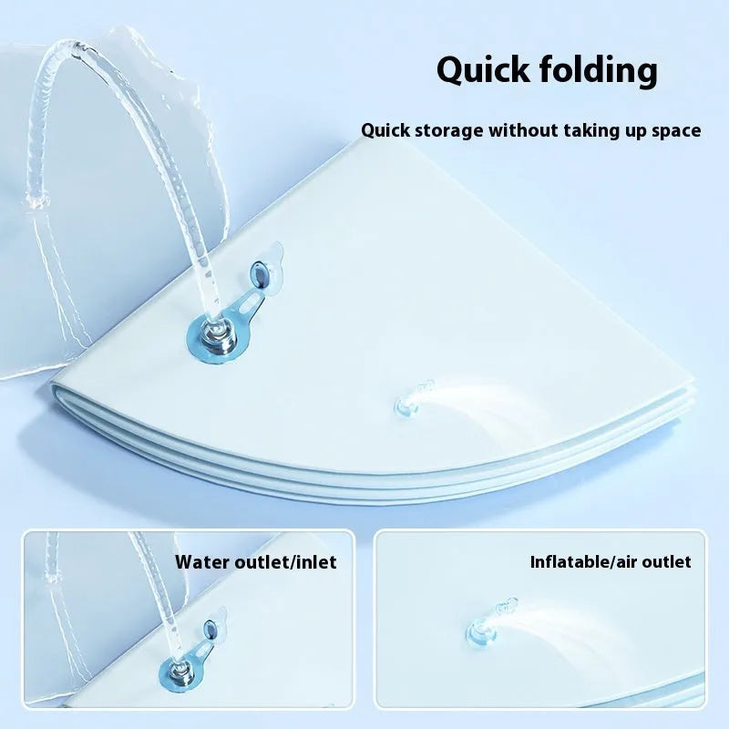 PVC inflatable pet cooling water cushion with aquatic designs for dogs and cats