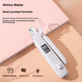HZ8 White model dog nail clippers with a nail piercing device on a white background.