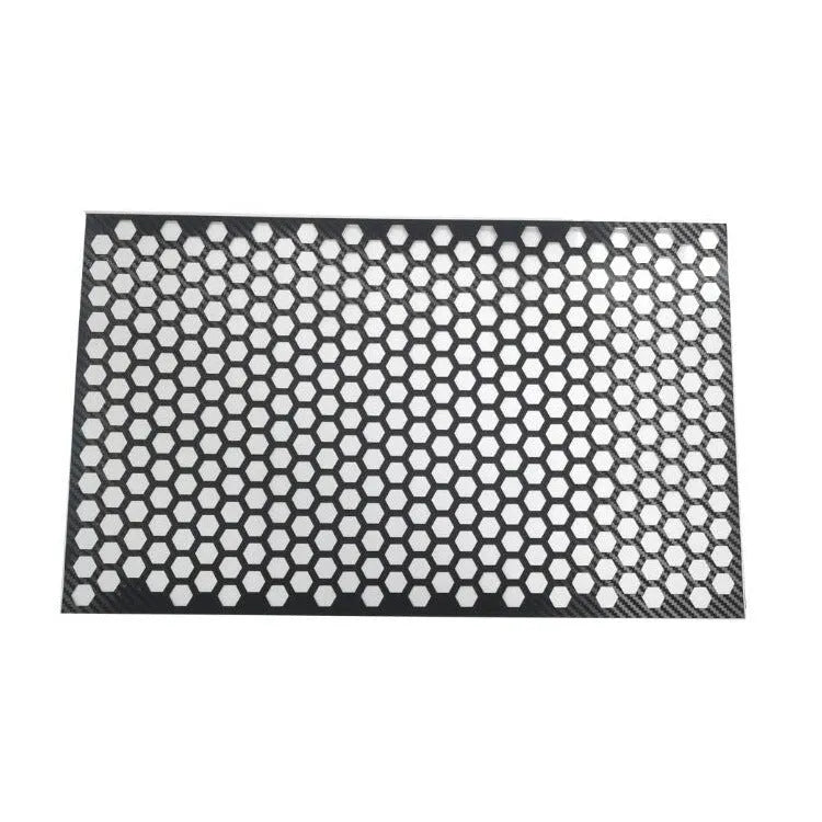 Honeycomb pattern car taillight sticker set showing carbon fibre, colourful and black finishes
