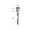 Spiral one-shaped black powder foundation brush with long handle and puff on pineapple box.