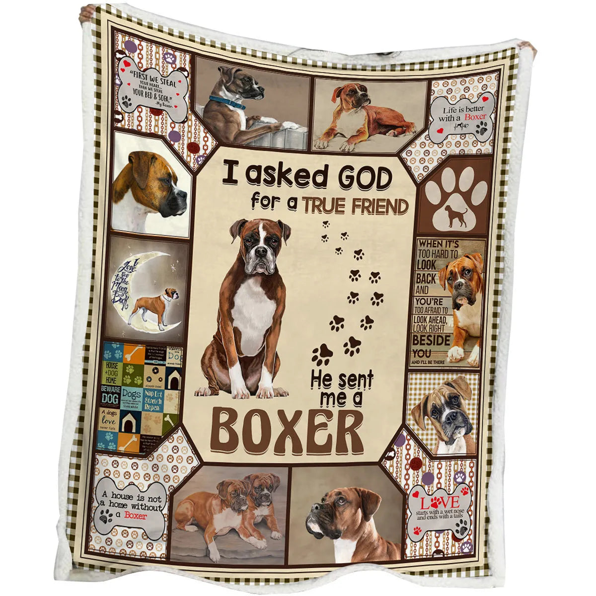 Brown sherpa fleece blanket 150x200cm on a couch, soft and warm for home use