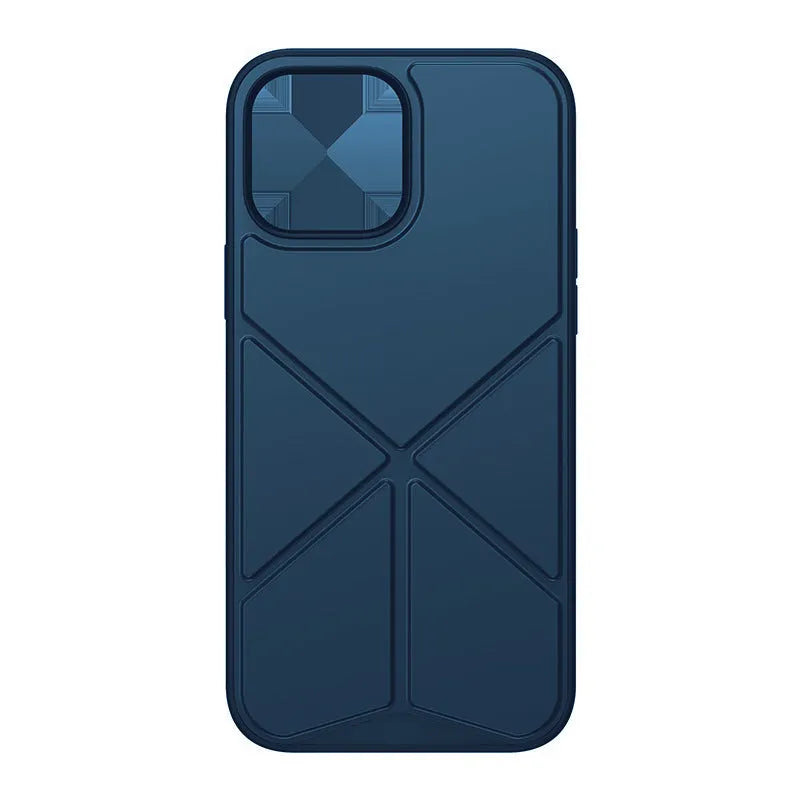 Black and blue TPU back cover phone cases for iPhone 13, 13 Pro, and 13 Pro Max.