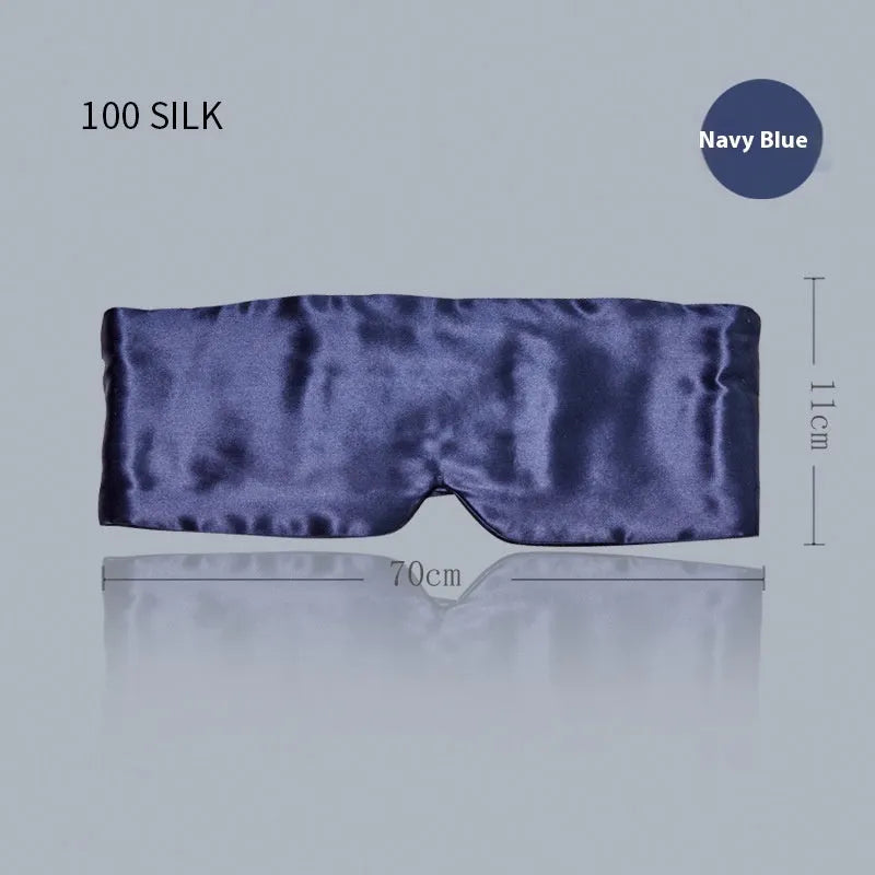 Silk sleep eye mask in multiple colour options with elastic headband strap