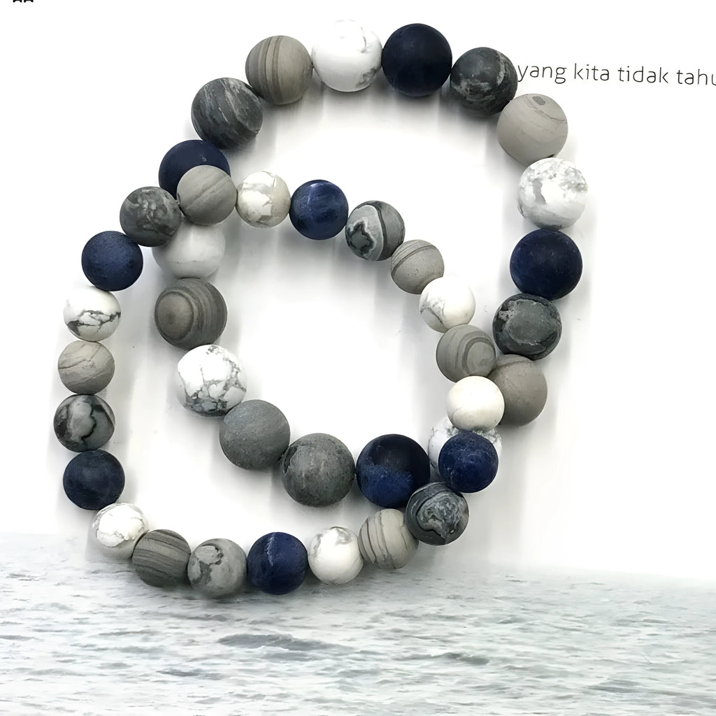 Handmade planet stone starry bracelet with U-shaped design for men