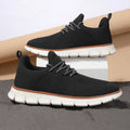 Men's grey and black mesh casual sneaker with round toe and low heel