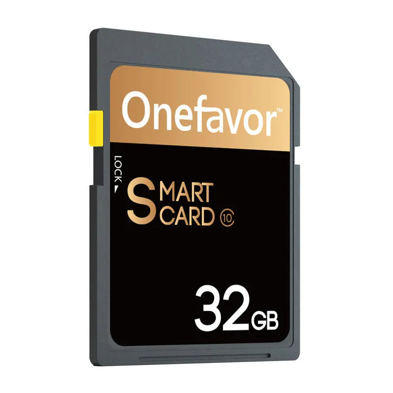 Mercedes-Benz SD to PCMCIA adapter card with stainless steel housing and inserted 32GB SDHC memory card.