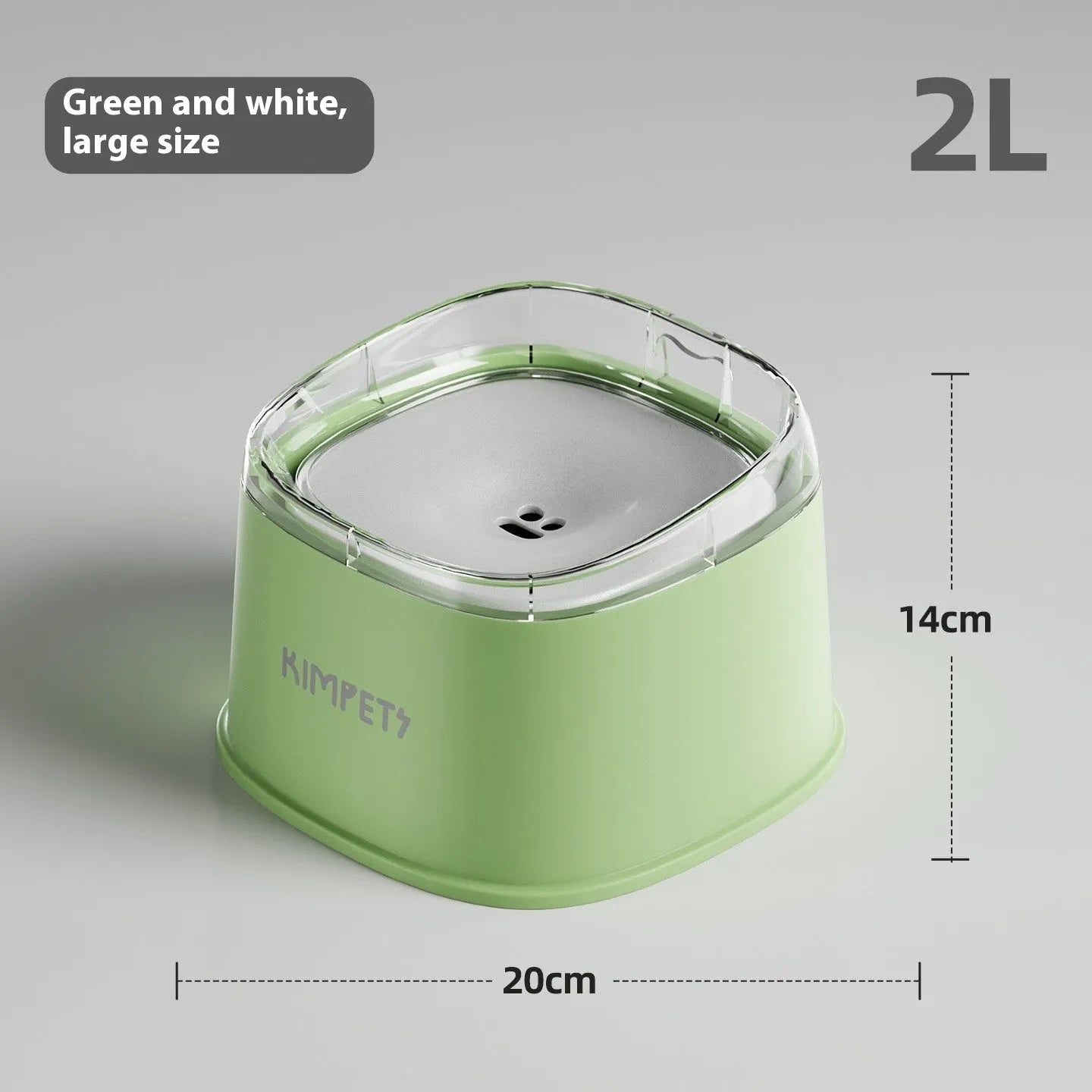 Anti-tumble dog keep dry mouth floating bowl in PP plastic with 1500ml or 2000ml capacity in various colours